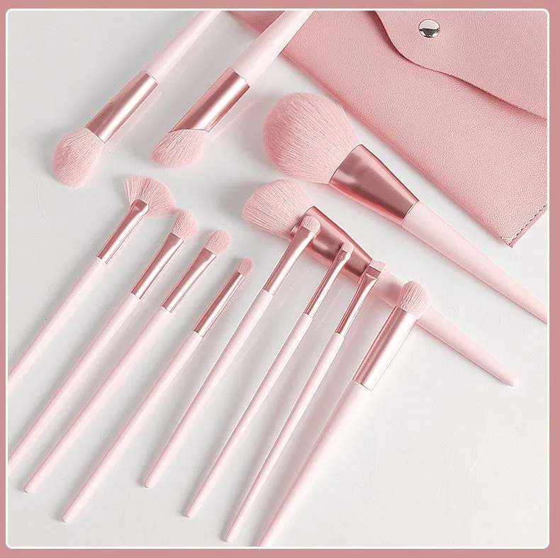 12 Piece Portable Makeup Brush Set for Beginners | Vegan & Cruelty-Free