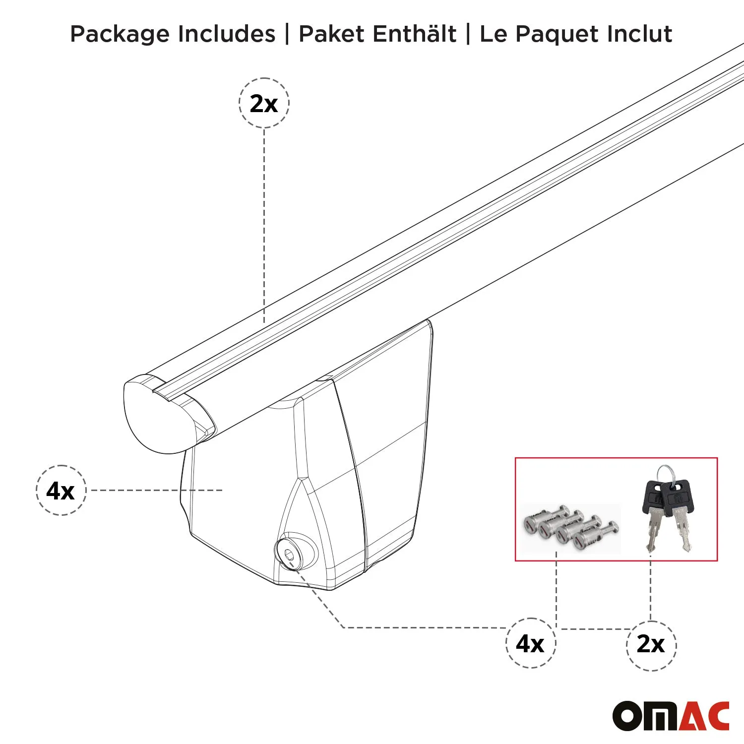 1997-2003 BMW 5 Series E39 Sedan Roof Rack Cross Bars Black