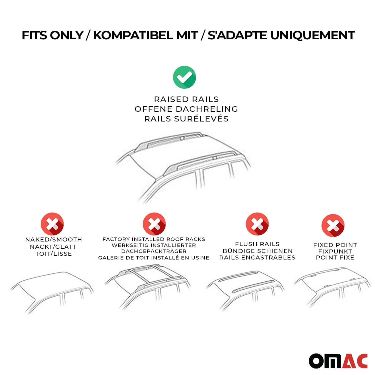 1999-2006 Kia Sedona Roof Rack Cross Bars Silver