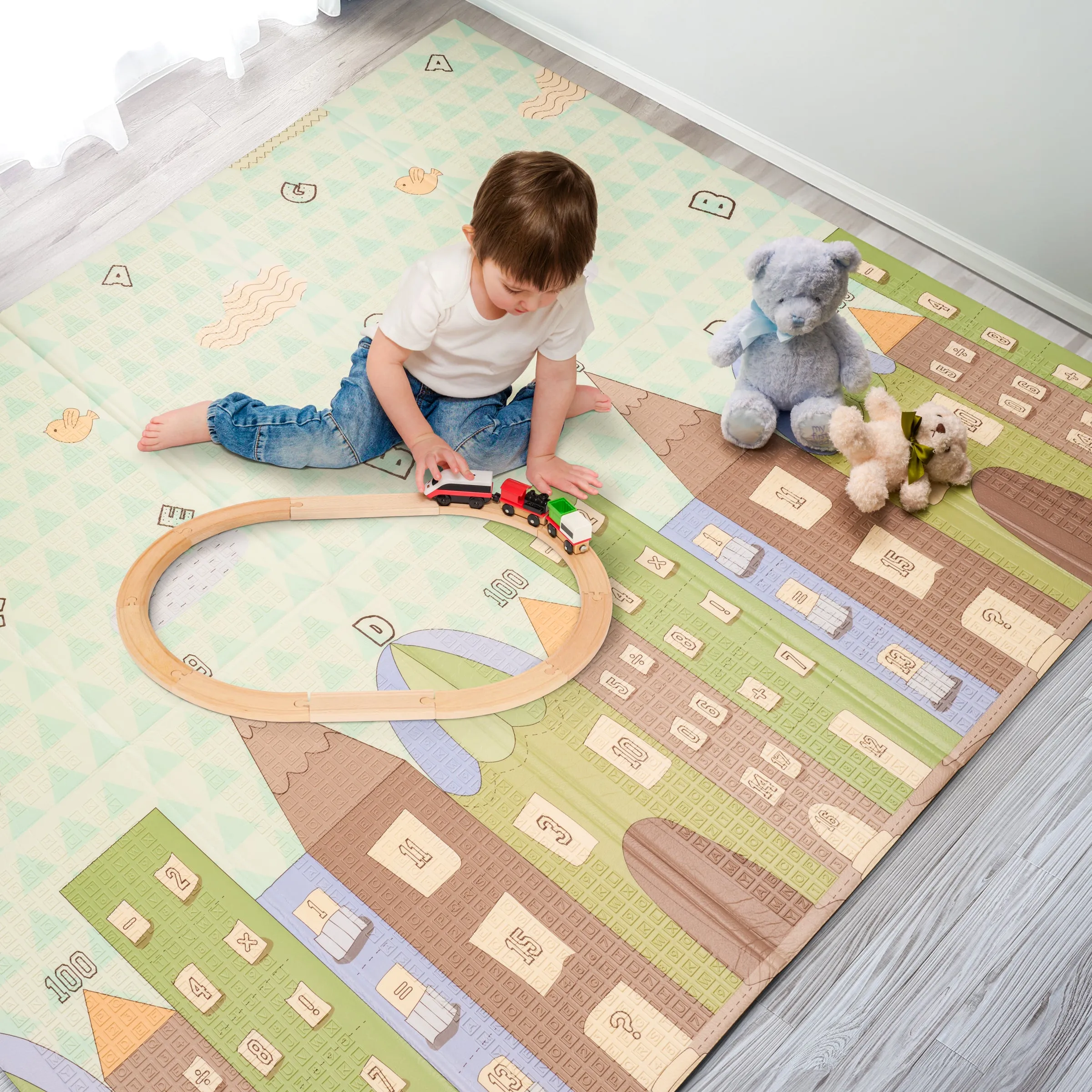 78" Forest Friends Kids Foam Mats