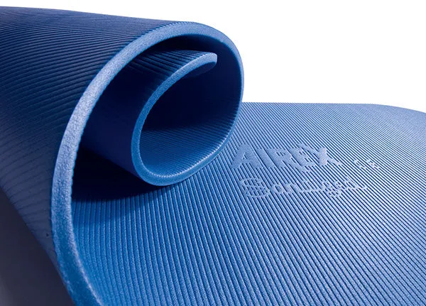 Airex Exercise Mat, Coronella 120, 47" x 24" x 0.6", Blue, Eyelets