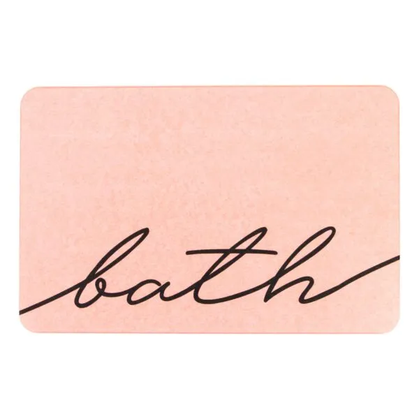 Artsy Mats Bath Pink Stone Non Slip Bath Mat - Touch Dry