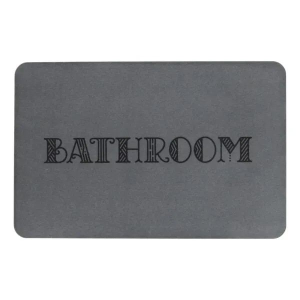 Artsy Mats Bathroom Grey Stone Non Slip Bath Mat - Touch Dry