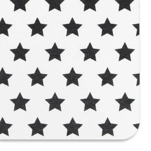 Artsy Mats Black Stars White Stone Non Slip Bath Mat - Touch Dry