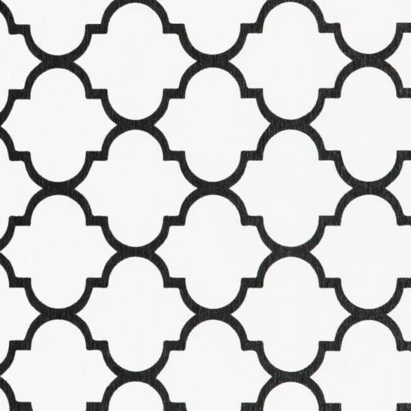 Artsy Mats Black Trellis White Stone Non Slip Bath Mat - Touch Dry