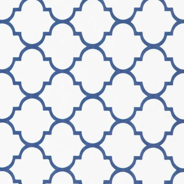 Artsy Mats Blue Trellis White Stone Non Slip Bath Mat - Touch Dry