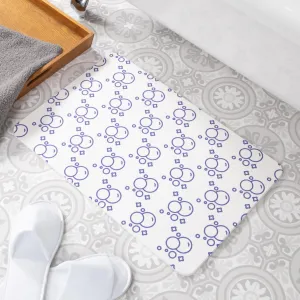 Artsy Mats Bubbles White Stone Non Slip Bath Mat - Touch Dry