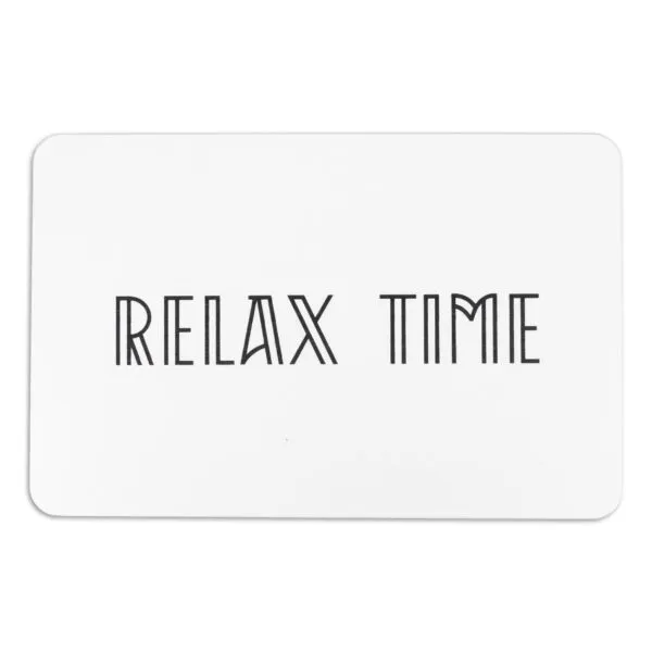 Artsy Mats Relax Time White Stone Non Slip Bath Mat - Touch Dry