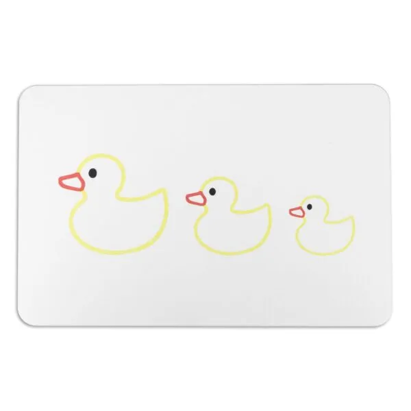 Artsy Mats Rubber Duck Family White Stone Non Slip Bath Mat - Touch Dry