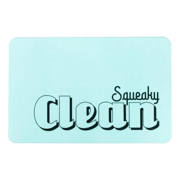 Artsy Mats Squeaky Clean Aqua Blue Stone Non Slip Bath Mat - Touch Dry