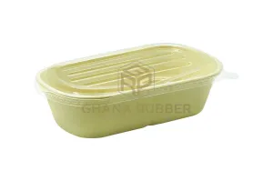 Bagasse Oval Bowls   Lids 500ml