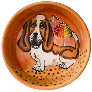 Basset Hound Personalized Ceramic Bowl