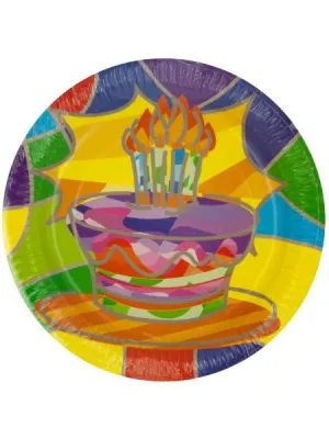 Birthday Cake Party Dinner Plates (Available in a pack of 24)