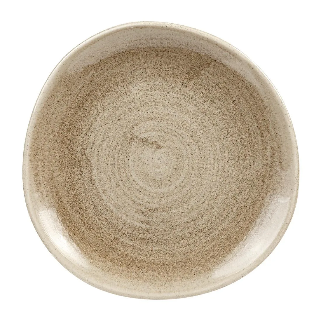 Churchill Stonecast Patina Antique Organic Round Plates Taupe 210mm (Pack of 12) - HC802