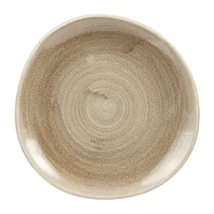 Churchill Stonecast Patina Antique Organic Round Plates Taupe 210mm (Pack of 12) - HC802