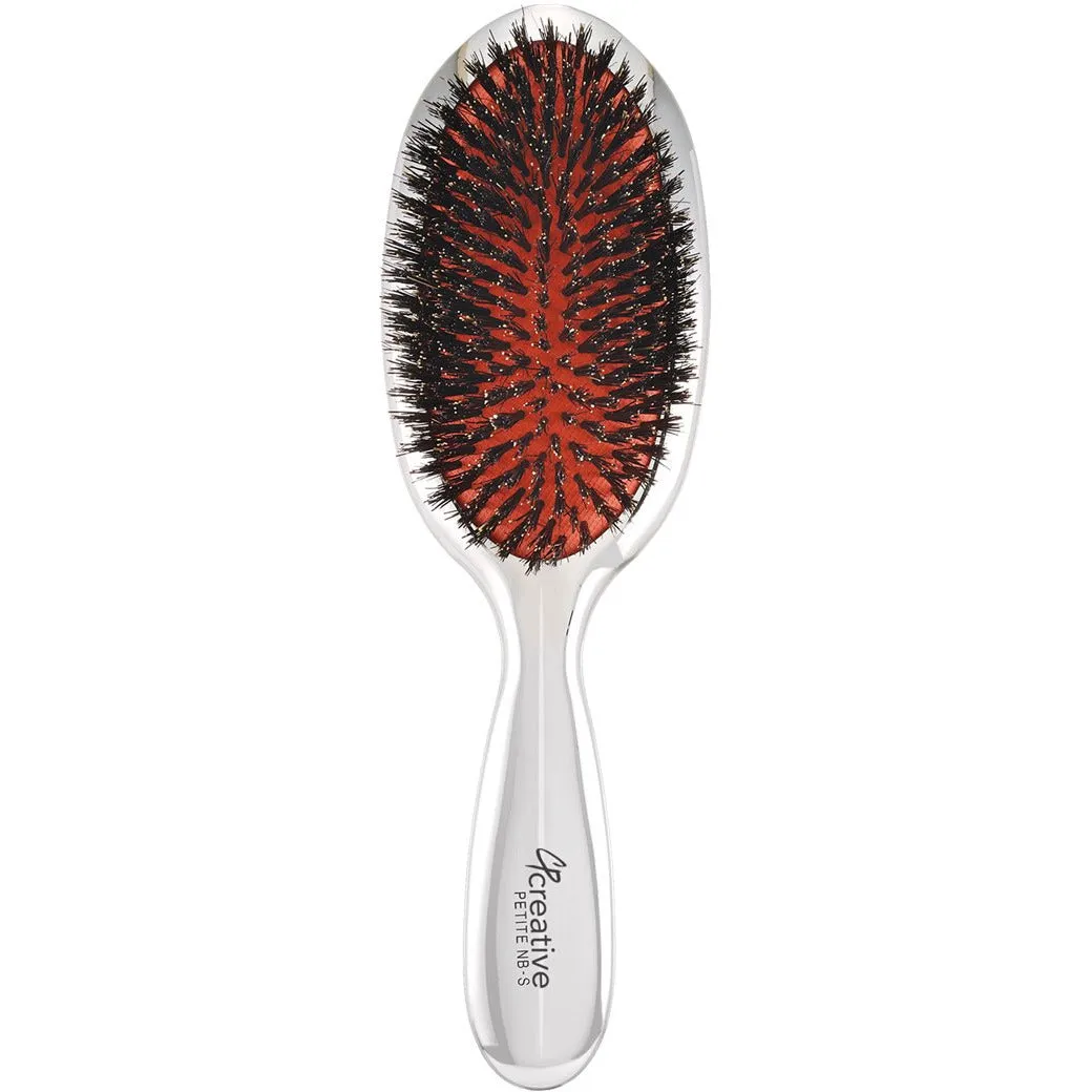 Classic Signature Paddle Silver Hair Brush (2 sizes and 2 bristle types)