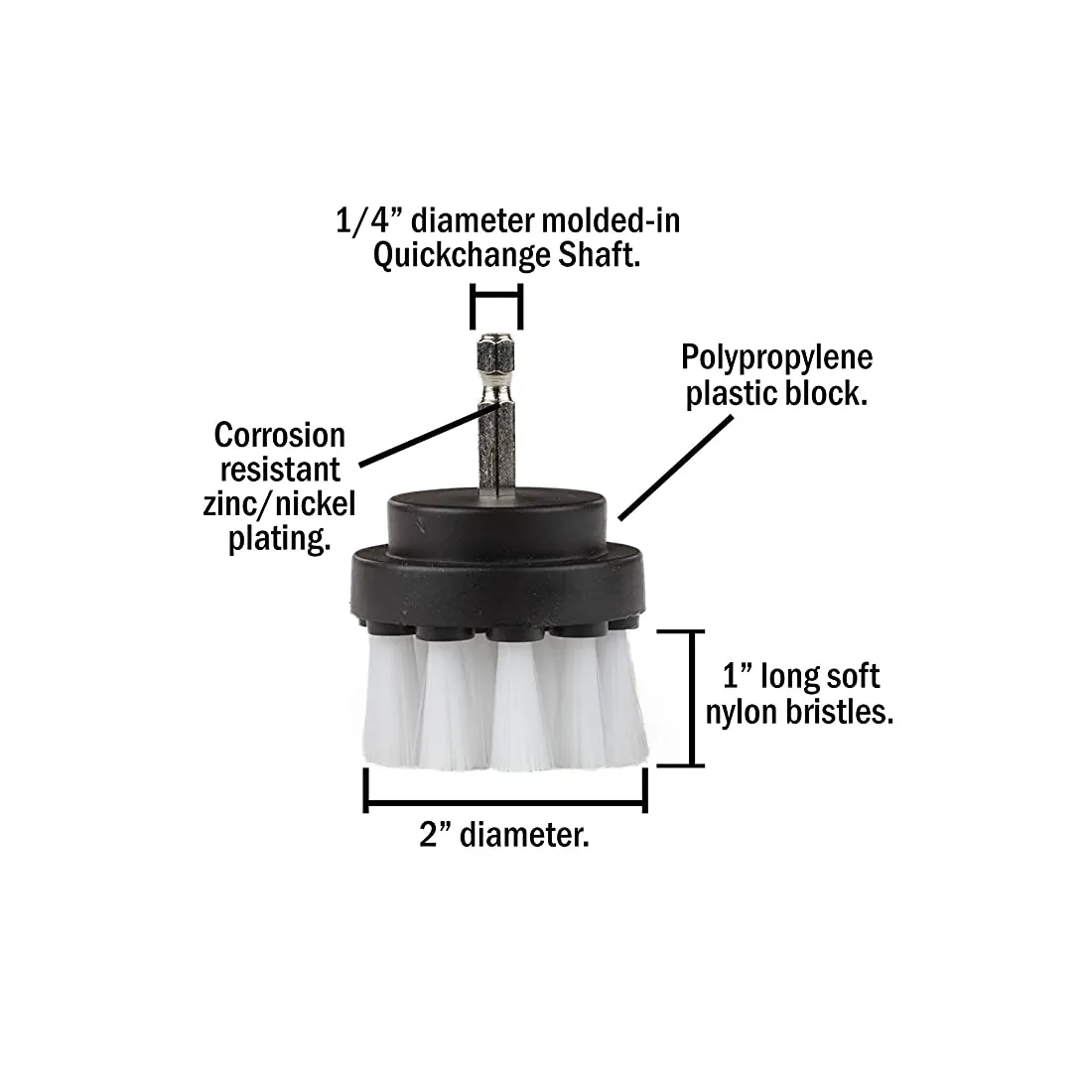 CleanSkin Soft Bristle Drill Brush Attachment 3 piece