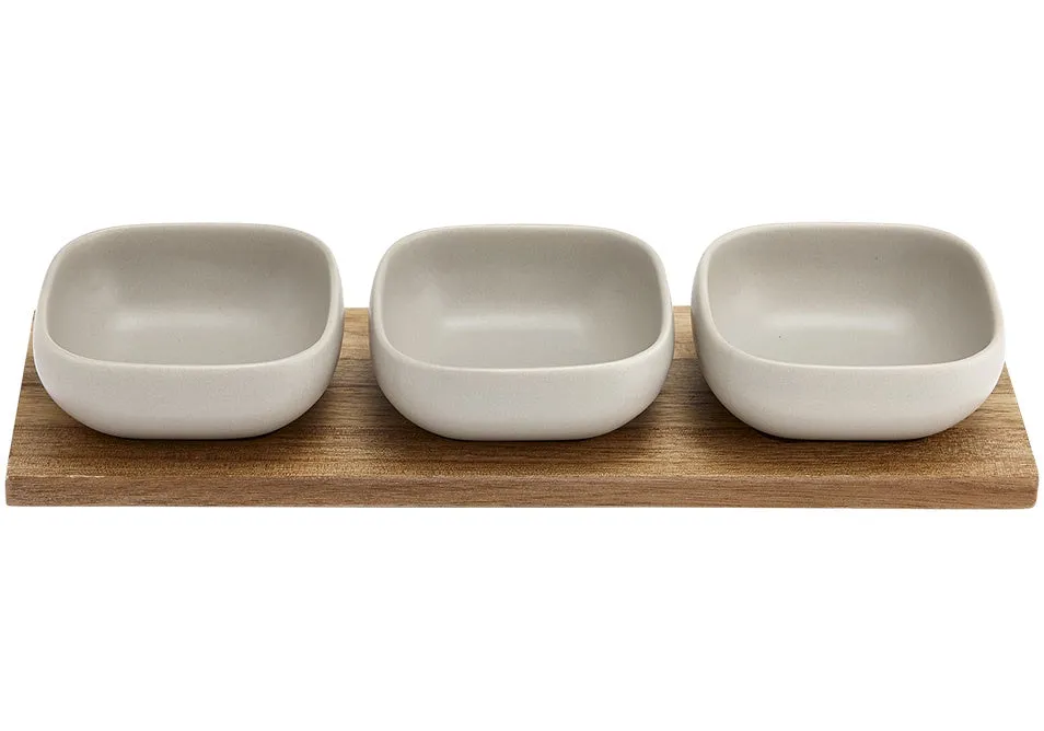 Essentials Stone 4pce Bowl Set