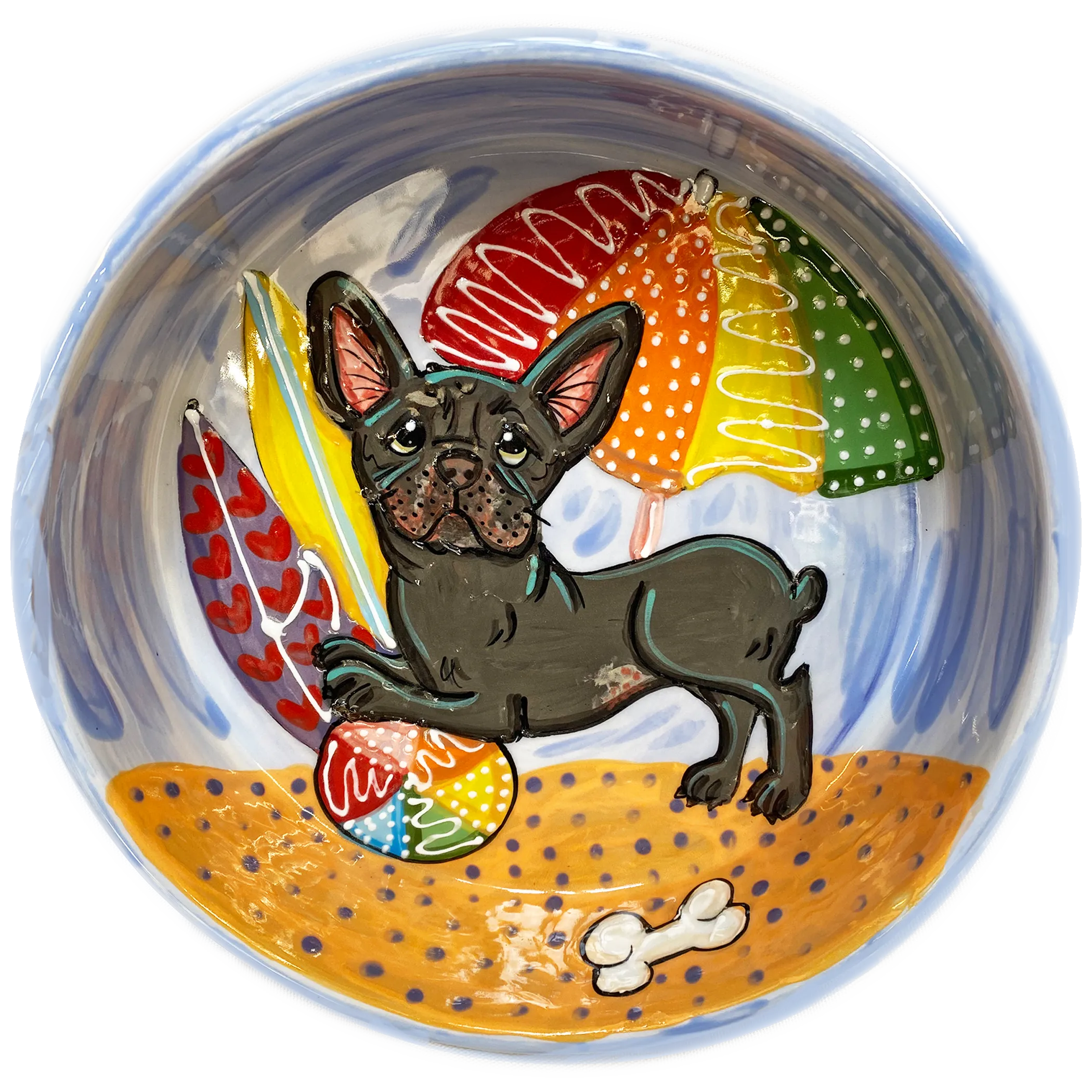 French Bulldog Ceramic Dog Bowl