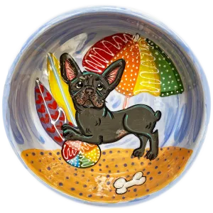 French Bulldog Ceramic Dog Bowl