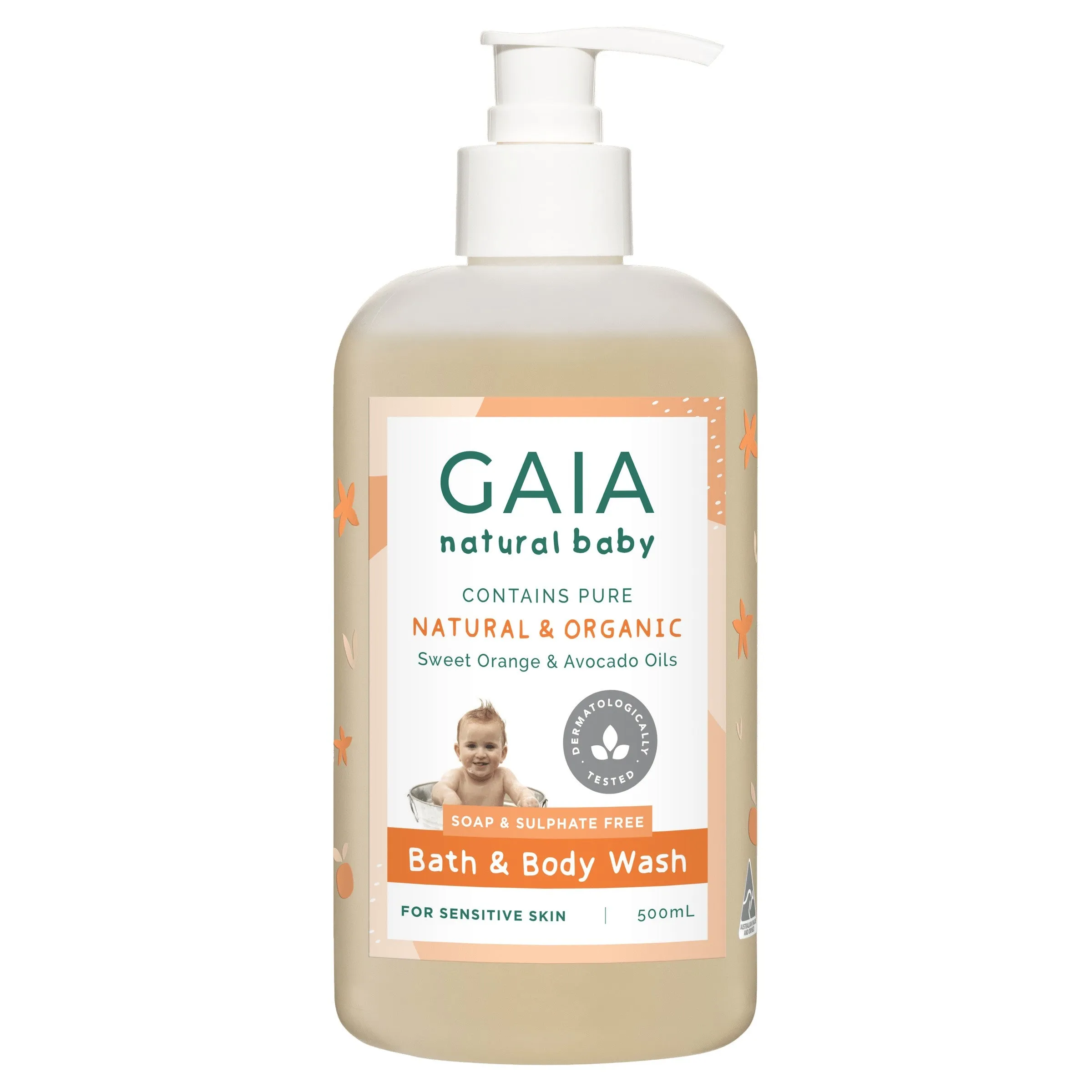 Gaia Bath and Body Wash for baby/toddler - 500ml