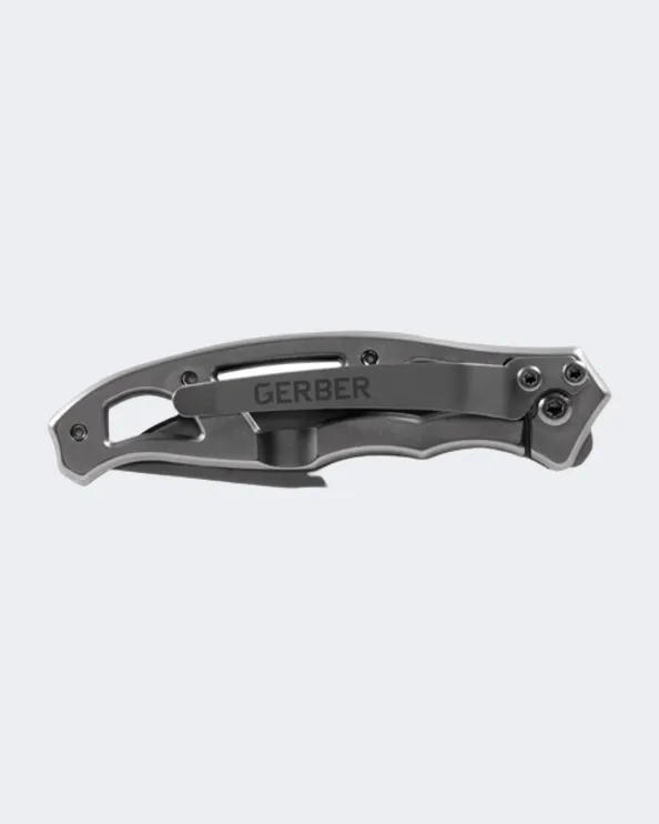 Gerber Paraframe Mini Stainless Steel Folding Clip Camping Knife Silver