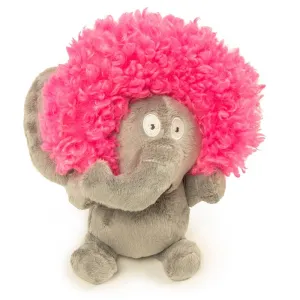 GoDog Silent Squeak Crazy Hair Elephant Small