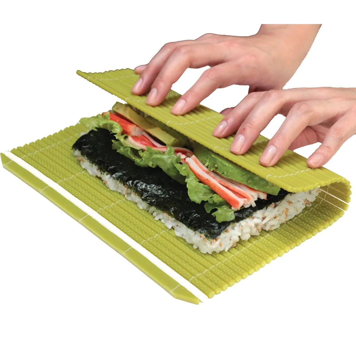 Hasegawa Antibacterial Plastic Non-Stick Sushi Rolling Mat Makisu 12" x 10" (L Size)