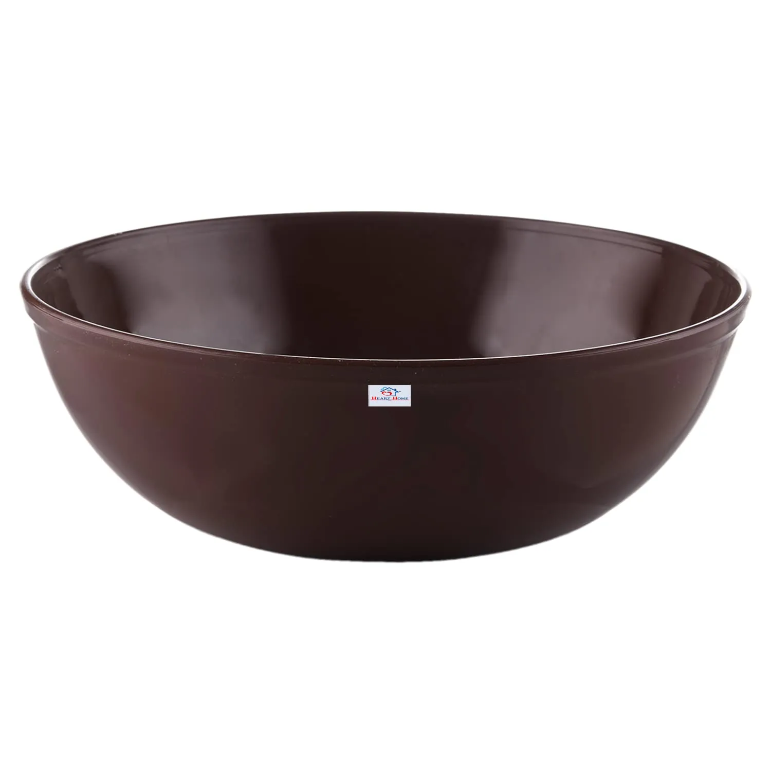 Heart Home Bowls|Plastic Serving Round Bowls|Katori for Kitchen|Microwave Safe Bowls for Rice|Soup|Pasta|250 ML|Pack of 12 (Brown)