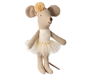 Heirloom Quality Toys | Ballerina Mouse, Little Sister- Off White | Maileg