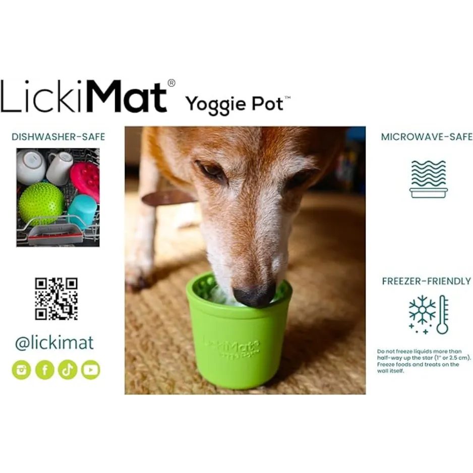 Innovative Pet Products Lickimat Yogie Mat Treat Dispenser Orange for Dogs