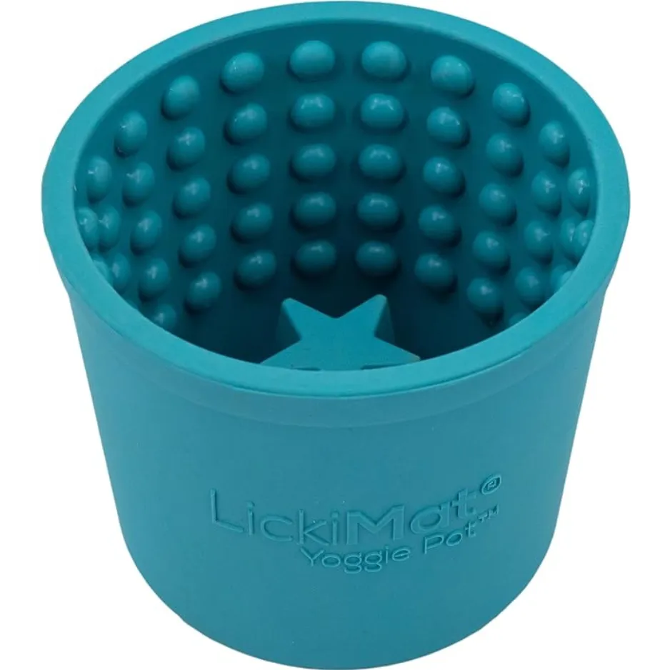 Innovative Pet Products Lickimat Yogie Mat Treat Dispenser Turquoise for Dogs