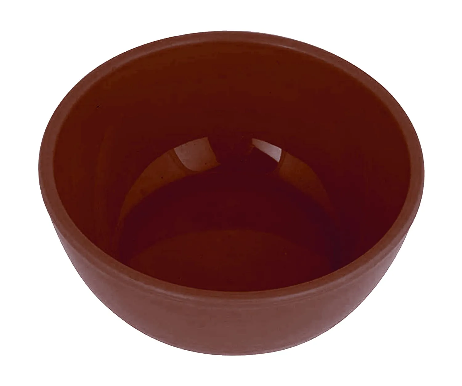 Kuber Industries Round Microwave Safe Unbreakable Plastic Square Katori/Bowl Set for,Rice,Soup,Pasta,Salad Bowls, 250 Ml (Set of 6) Brown-KUBMART15281