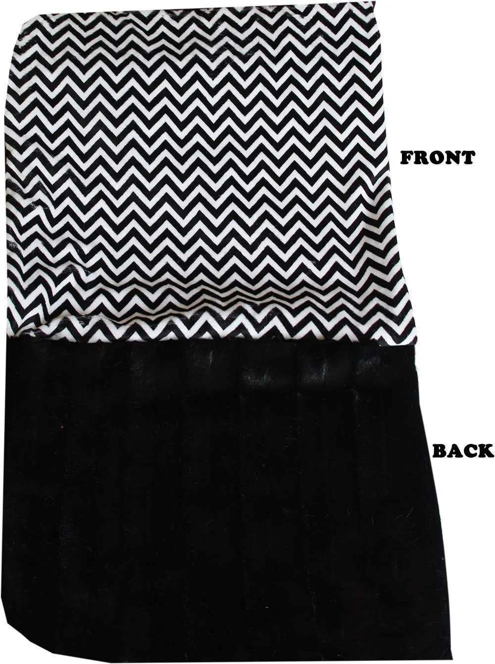 Luxurious Plush Big Baby Blanket Black Chevron