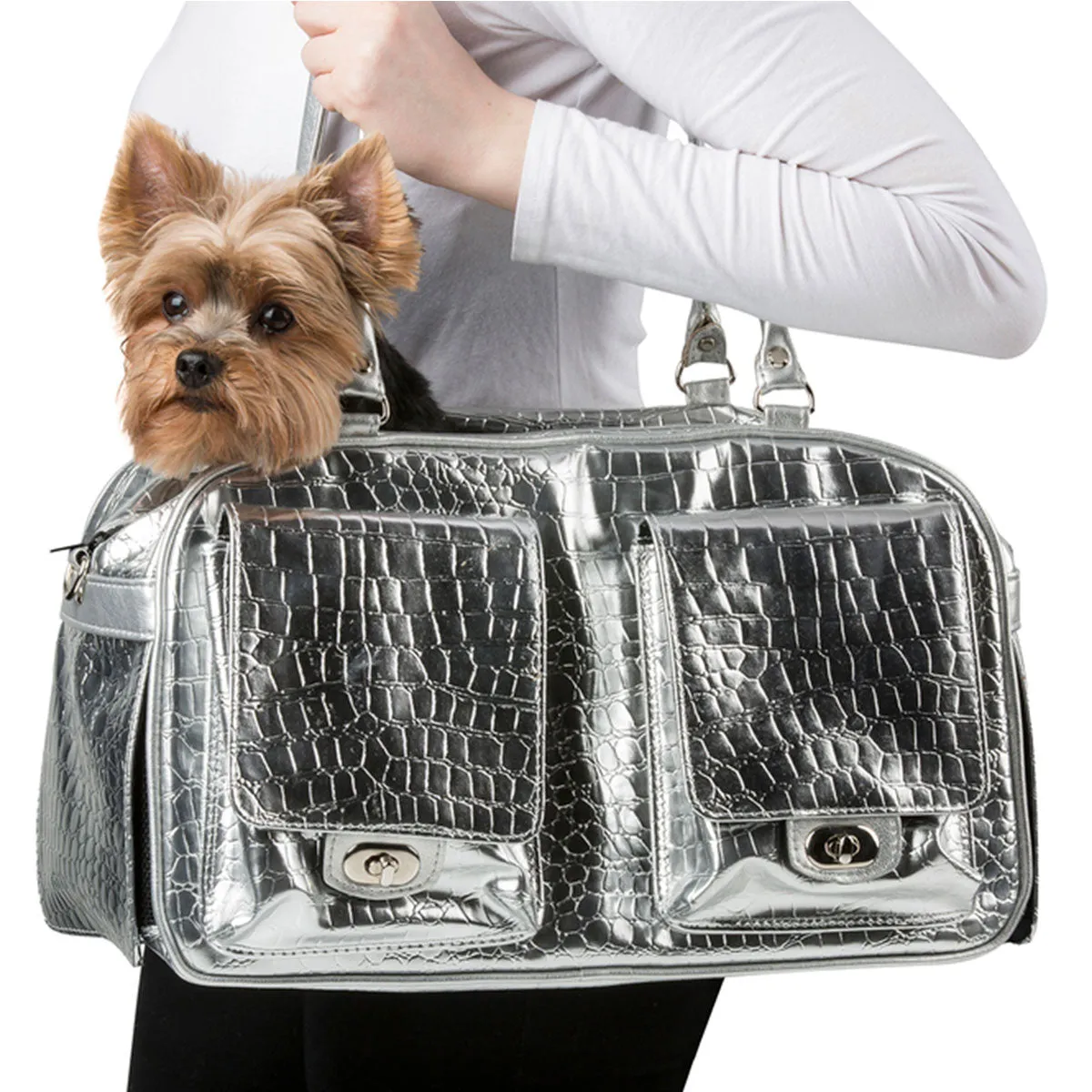 Marlee Pet Carrier - Silver Gator