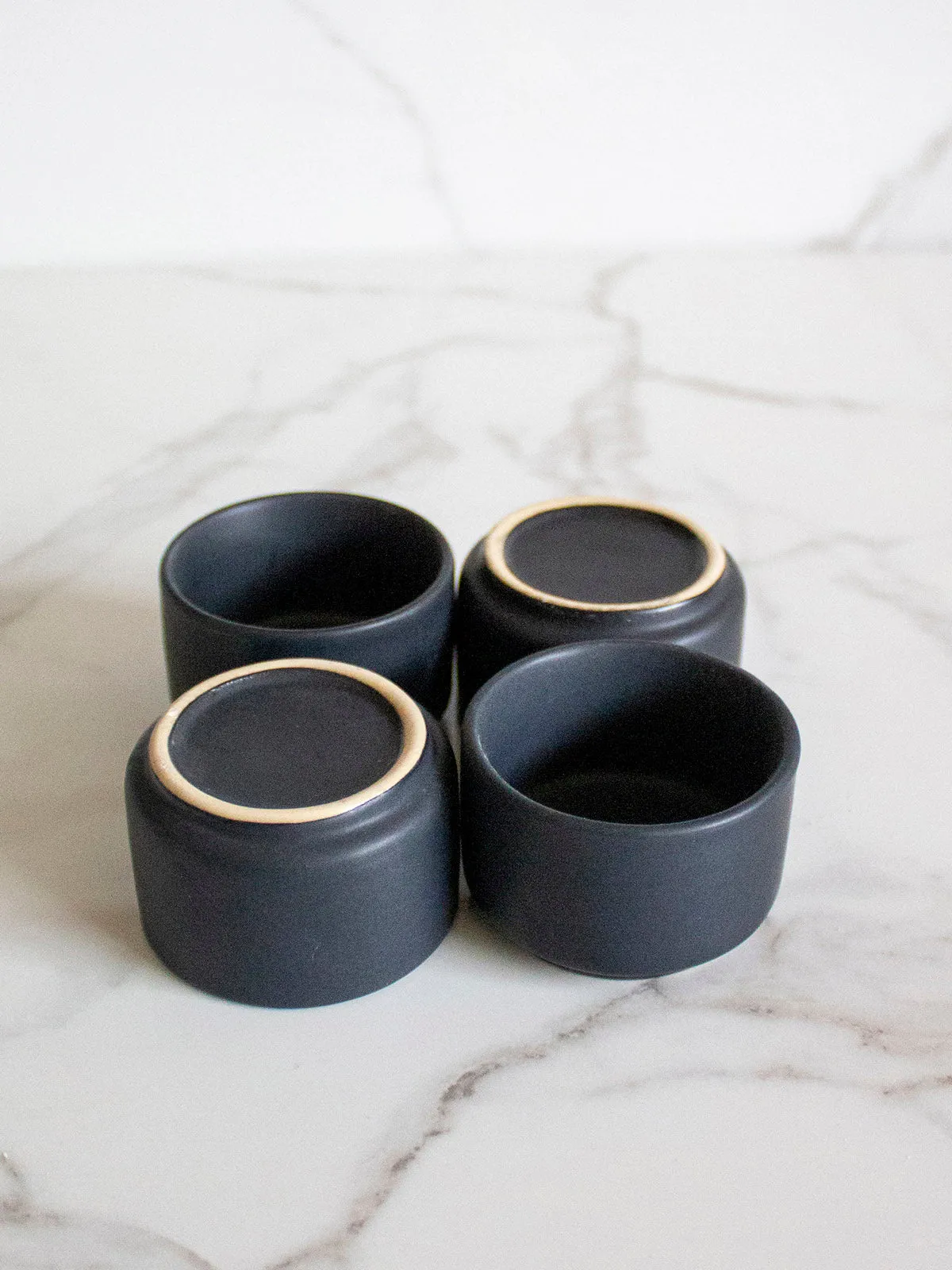 Mini Black Pinch Bowls Set Of Eight