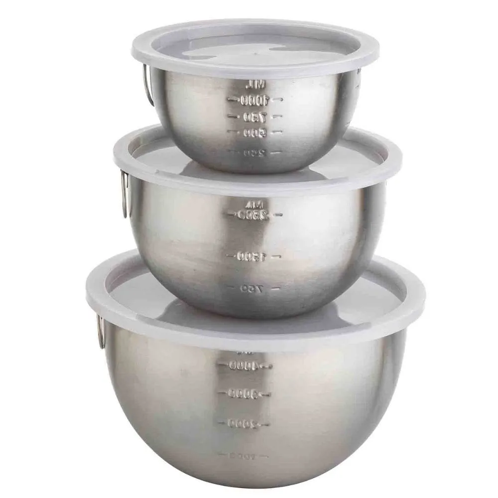 Mixing Bowl & Lid Set, S/3