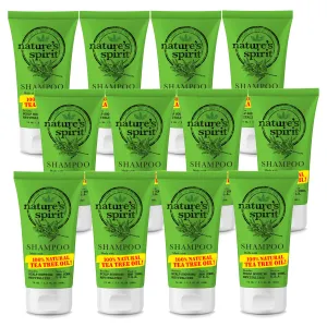 Nature's Spirit 100% Natural Tea Tree Oil Shampoo 2.5 oz. (PACK OF 12) Bulk Lot