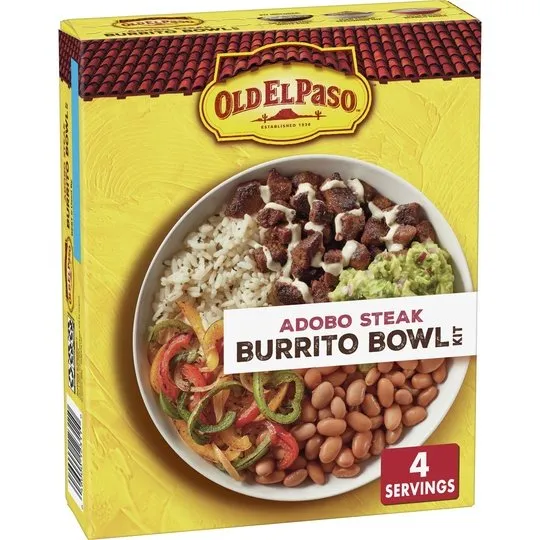 Old El Paso Burrito Bowl Kit, Adobo Steak, 11 oz