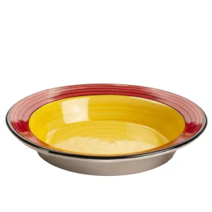 Pasta Bowl - Red & Yellow | Carousel Pattern