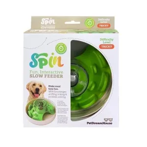 Pet DreamHouse Spin Interactive Slow Feeder for Dogs UFO Maze