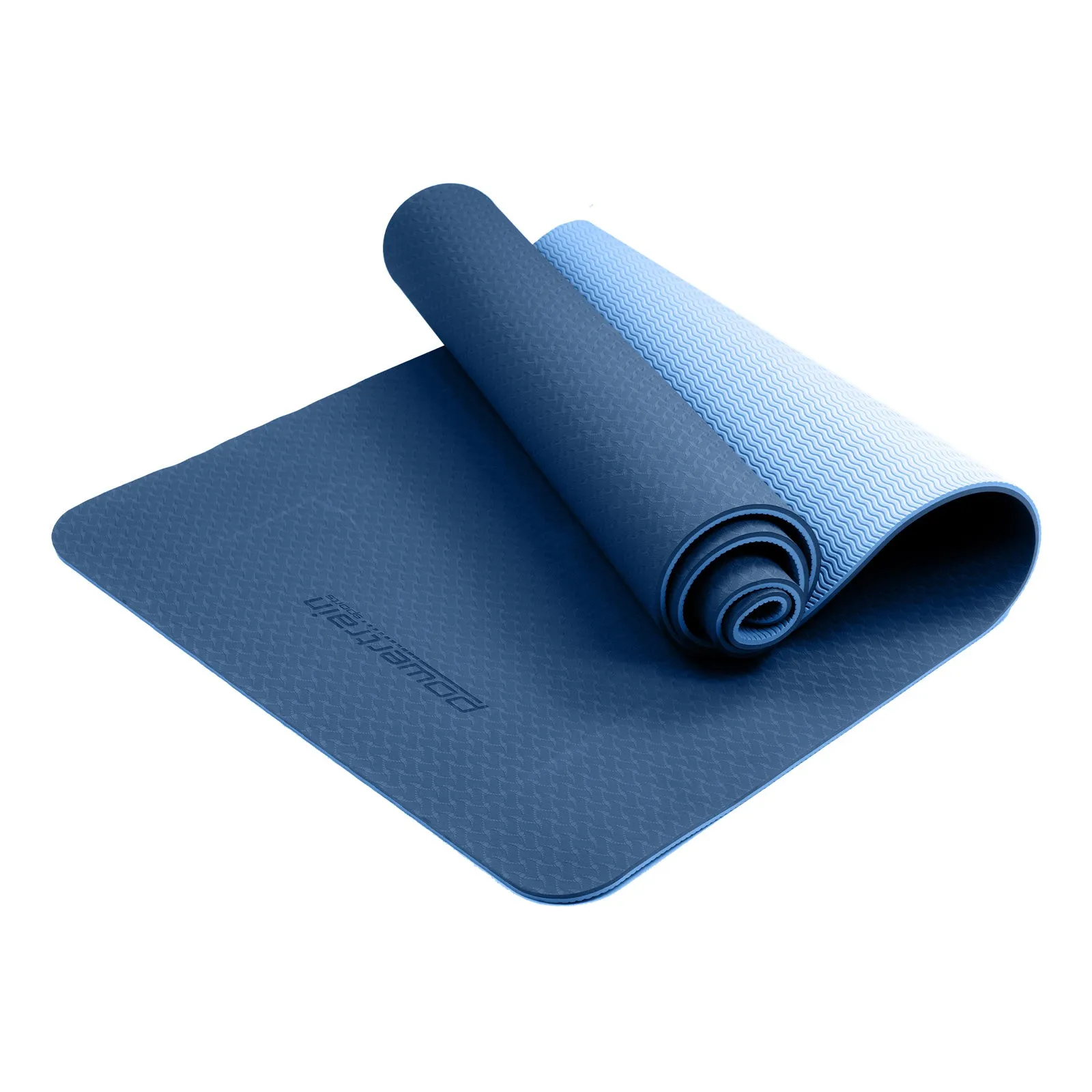 Powertrain TPE Pilates Exercise Yoga Mat 8mm - Dark Blue