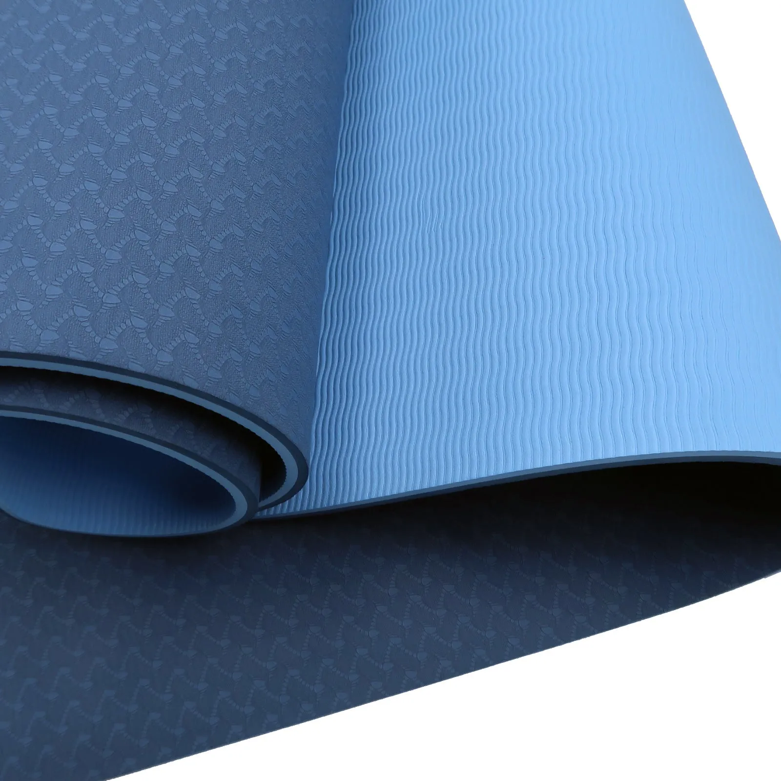 Powertrain TPE Pilates Exercise Yoga Mat 8mm - Dark Blue