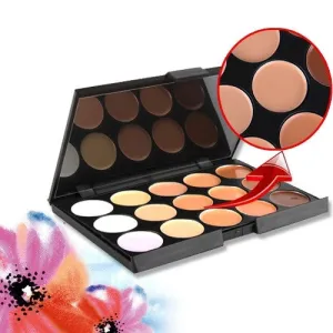 Professional 15 Color Camouflage Concealer Make Up Cream Palette