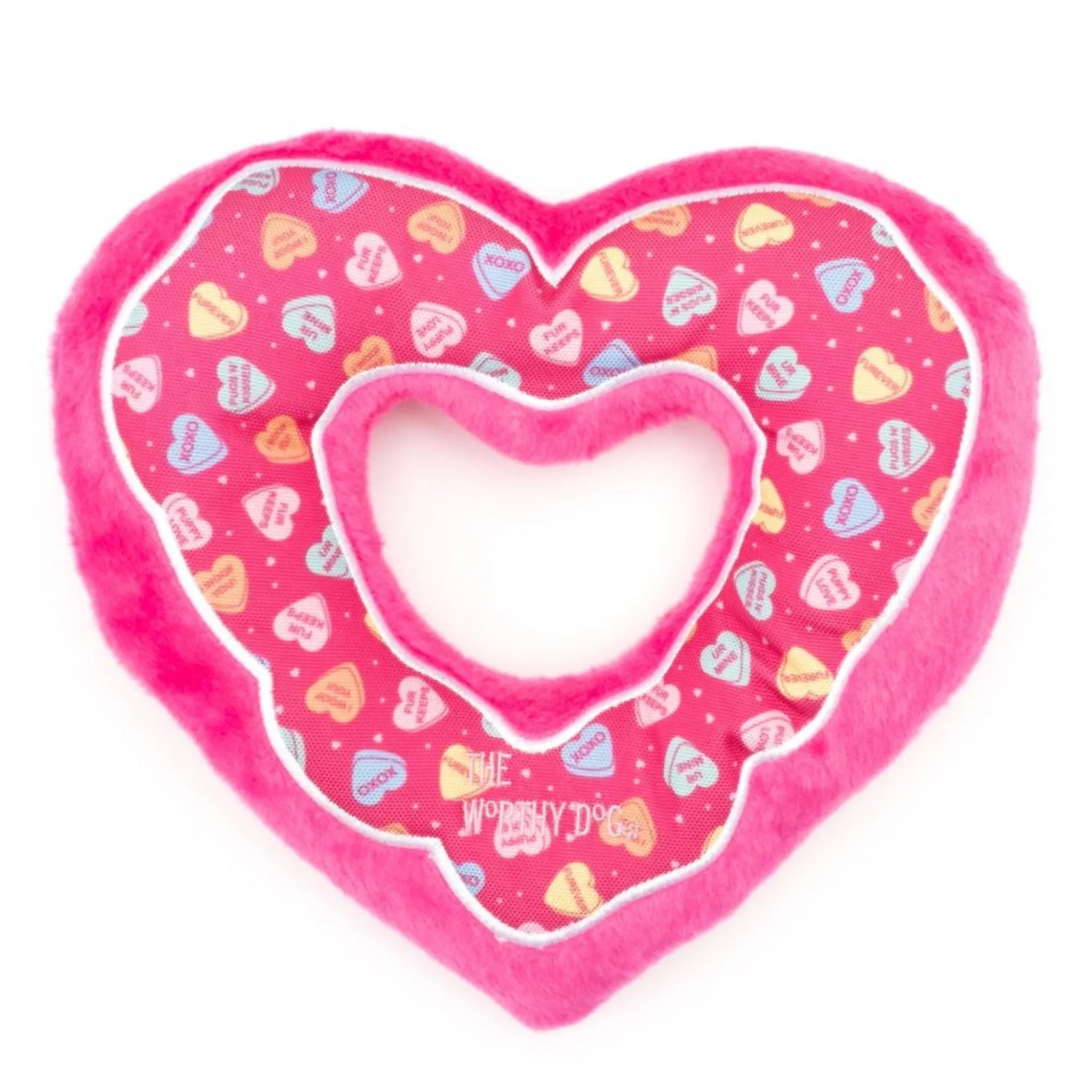 Puppy Love Heart Plush Dog Toy