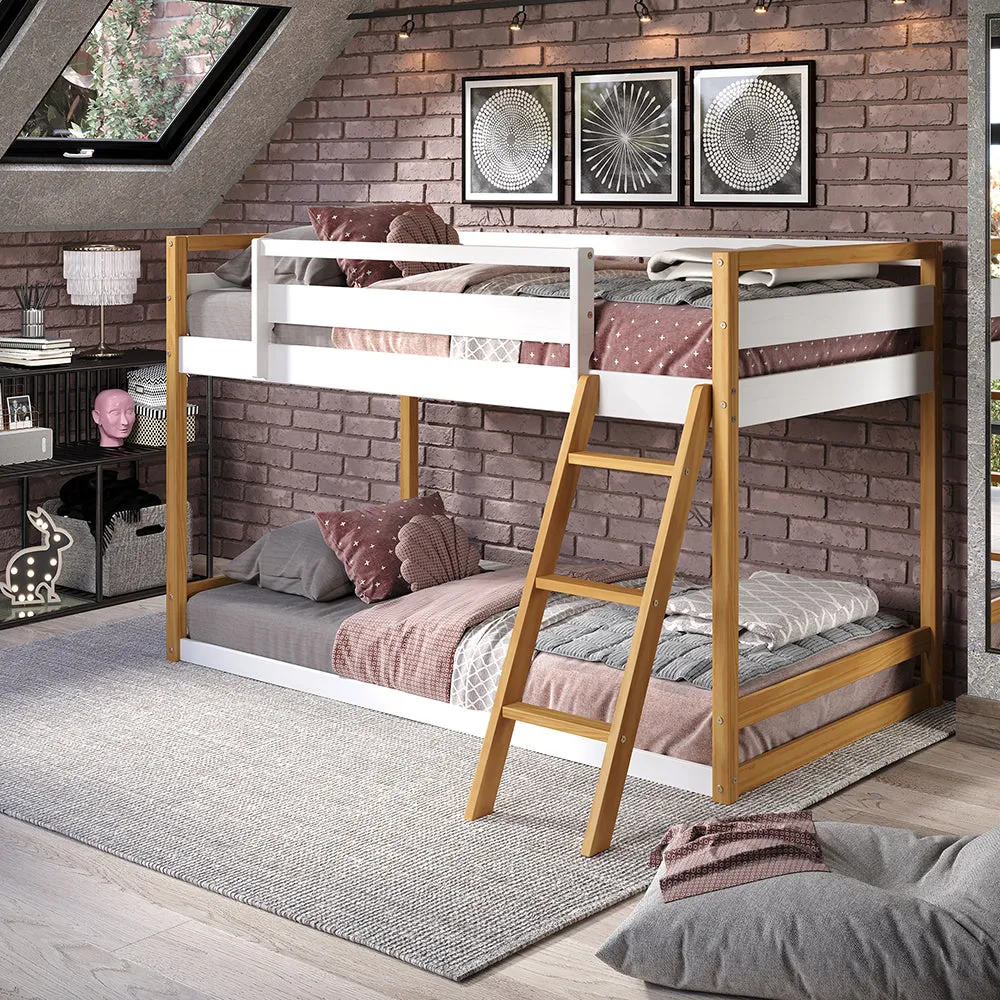 Quadra Bunk Bed - White and Natural