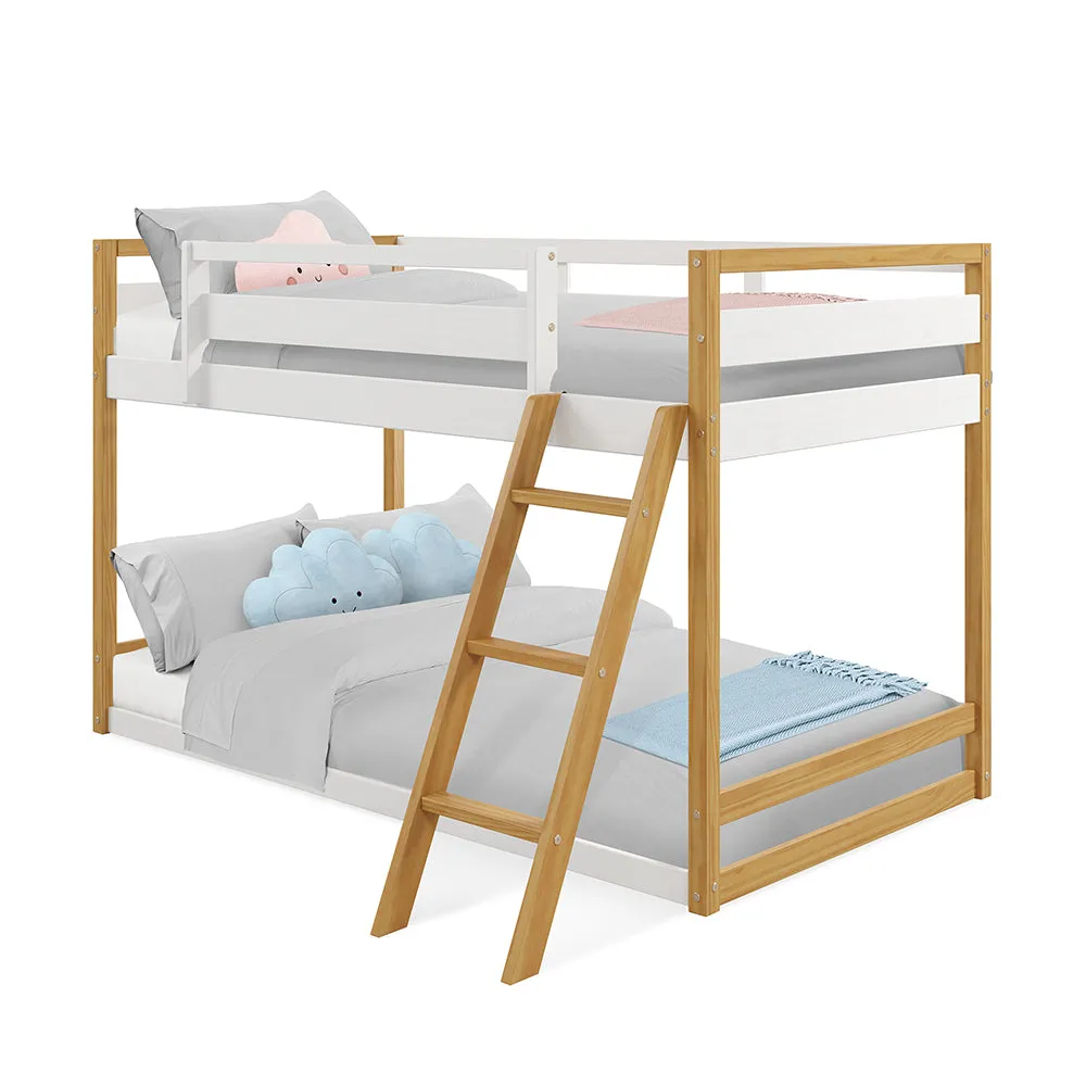 Quadra Bunk Bed - White and Natural