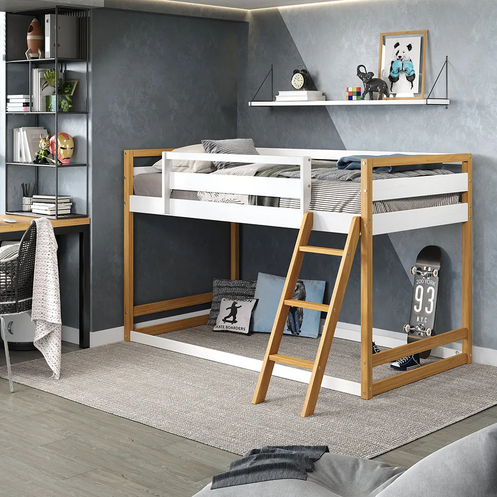 Quadra Bunk Bed - White and Natural