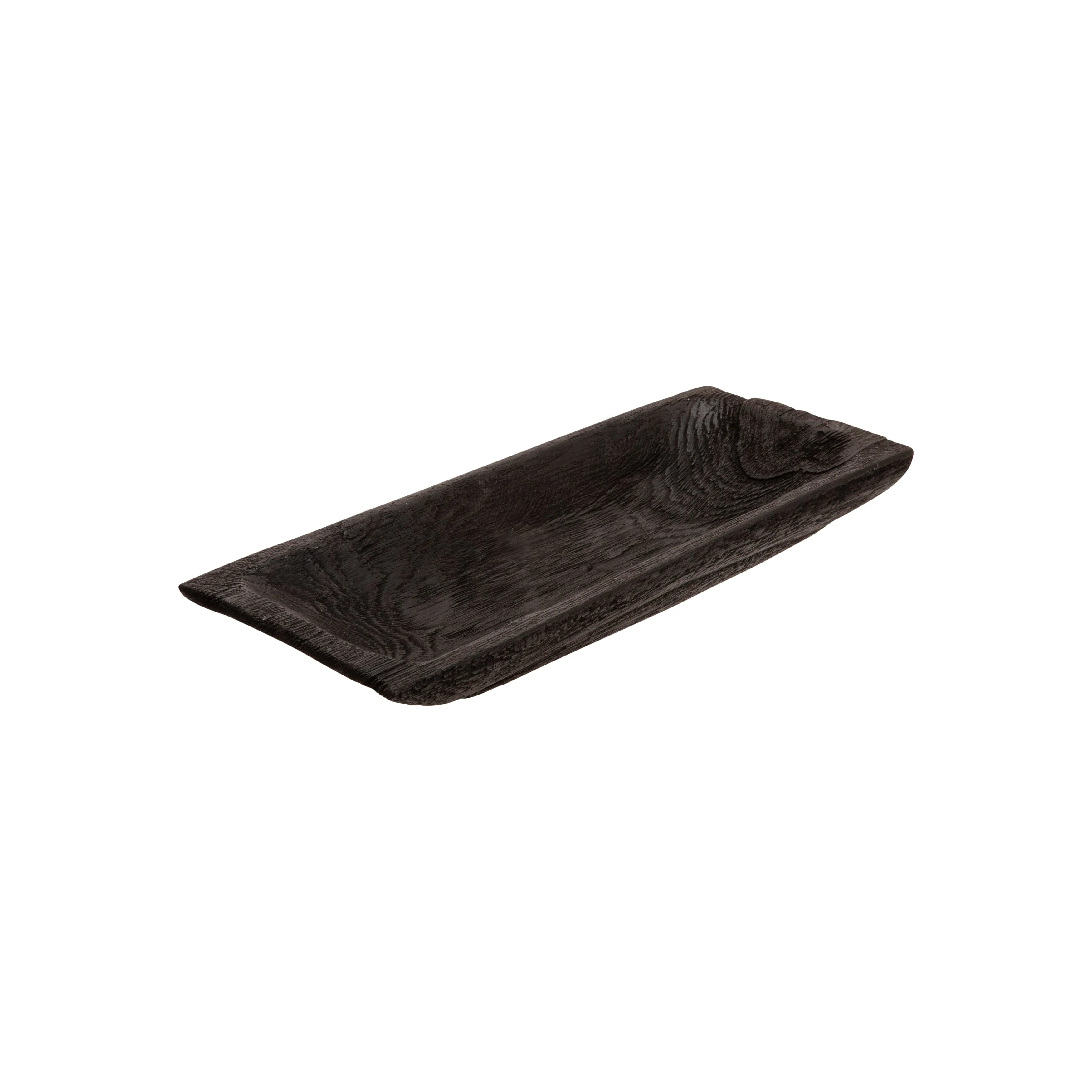 S/2 Wood 15" Rectangular Tray, Black