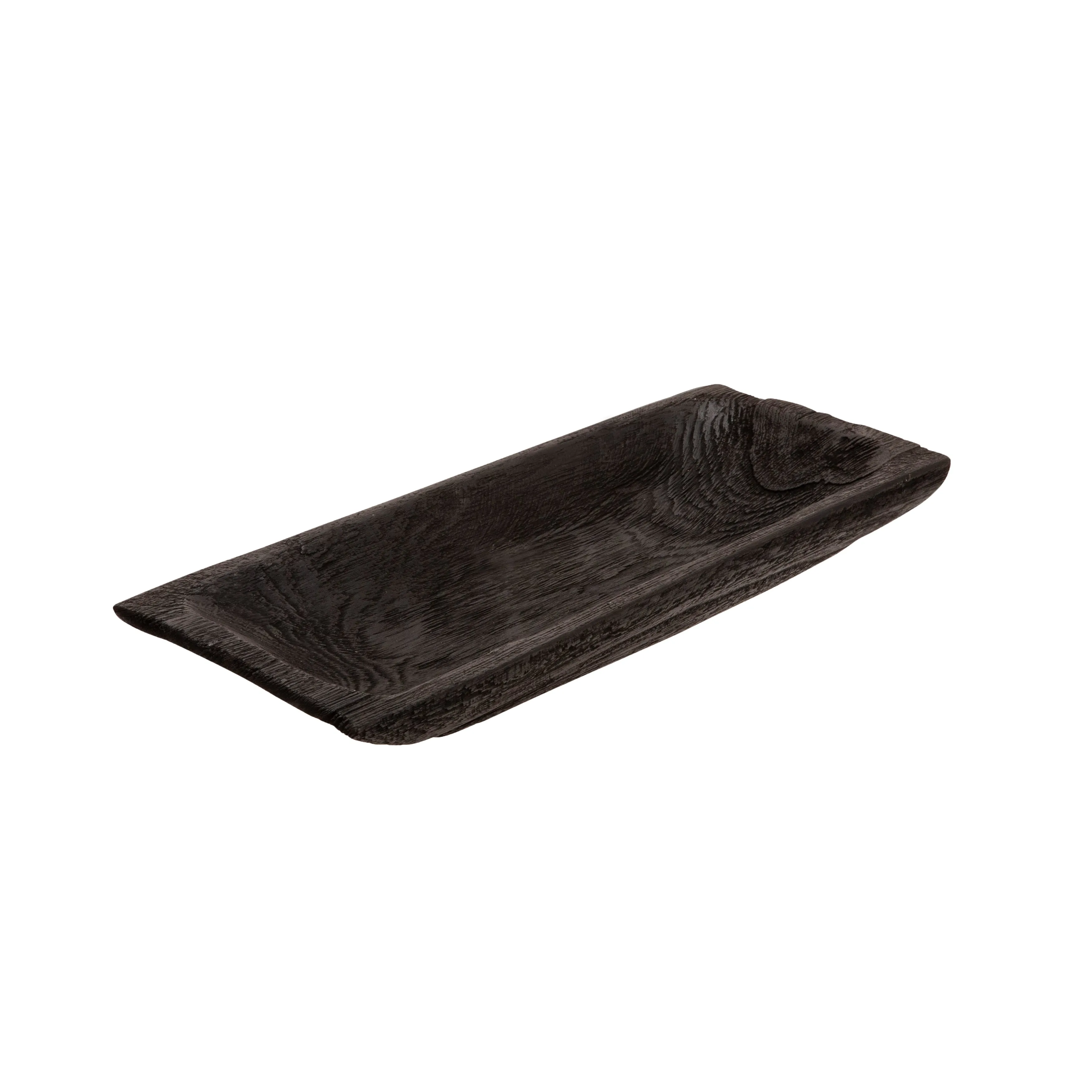 S/2 Wood 15" Rectangular Tray, Black